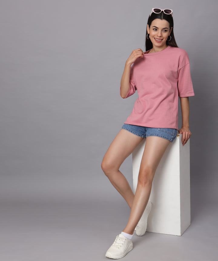 Premium Women Plain Oversized Cotton T-Shirts