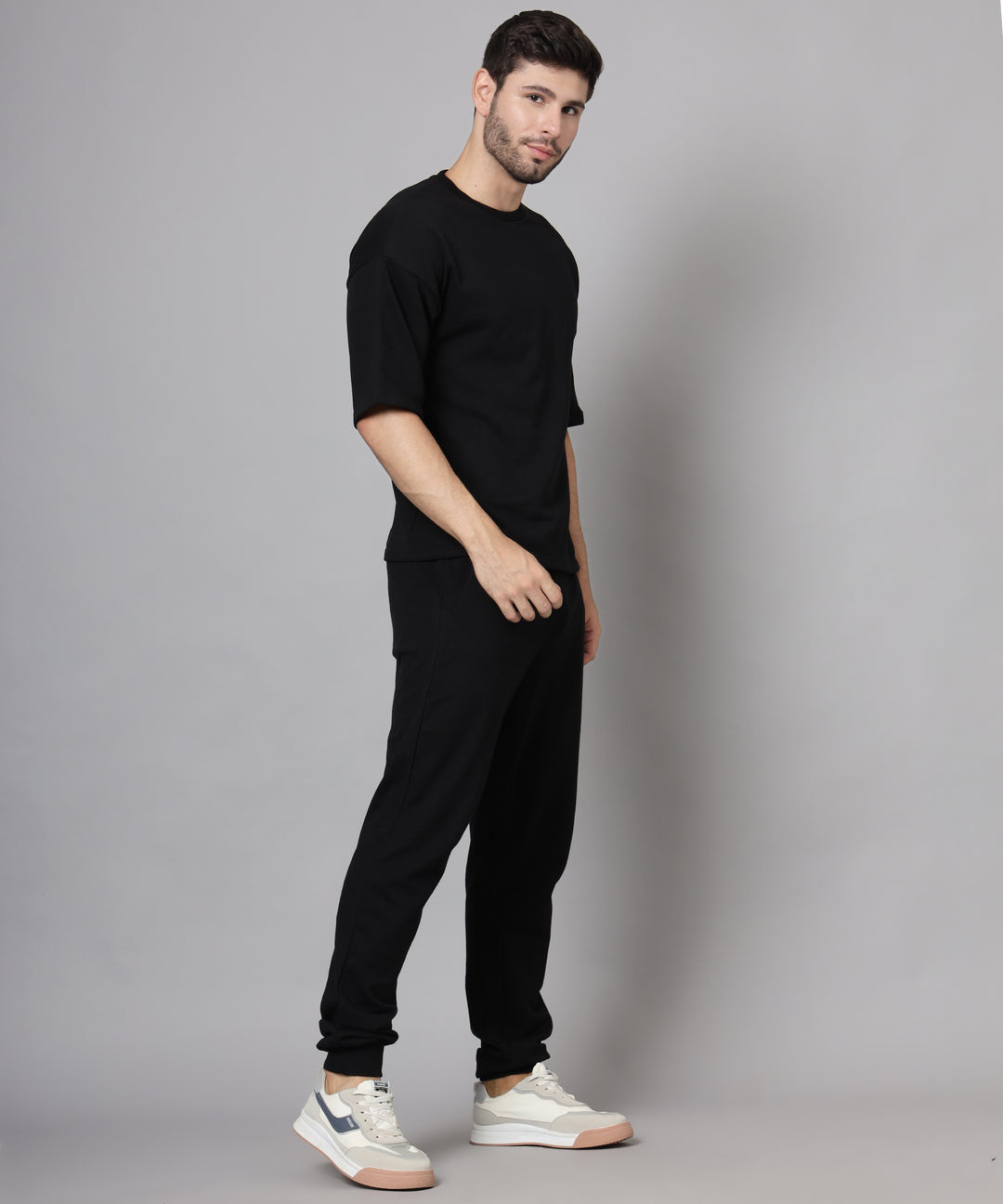 Flicksbee Plain Co-Ord Sets For Men Black 01