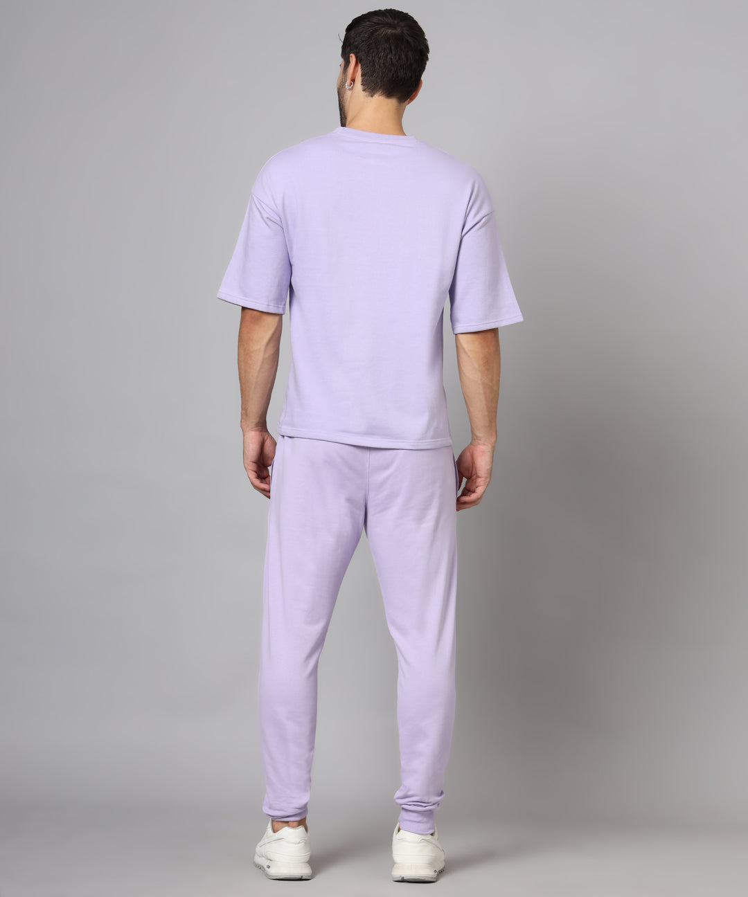 Flicksbee Plain Lavender Co-Ord Sets For Men