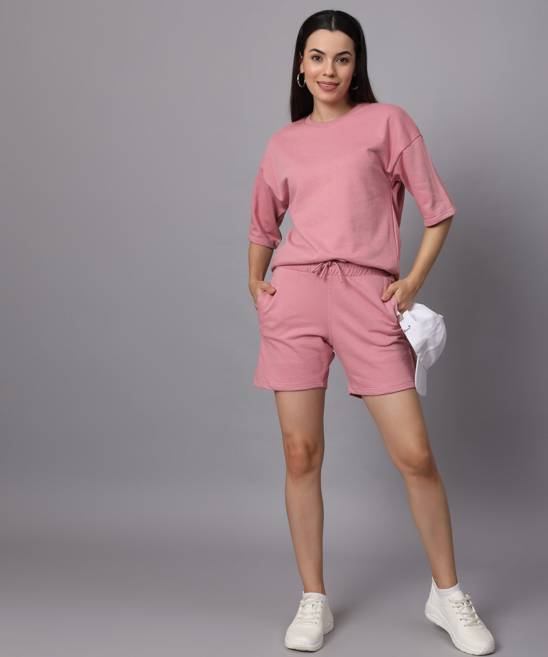 Flicksbee - Plain Premium Co-Ord Sets For Women Hot-Pink