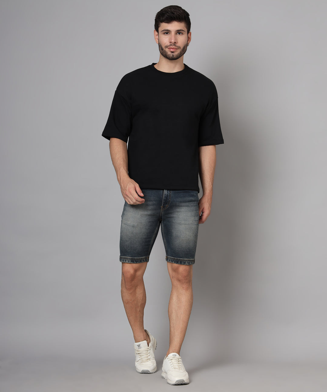 Premium Plain Oversized Cotton T-Shirt  for men black