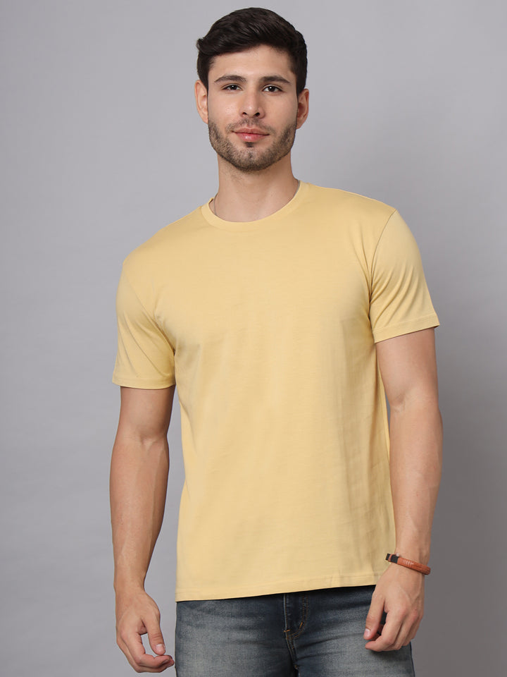 Supima Cotton Plain T-shirt For Men Round Neck Biegie