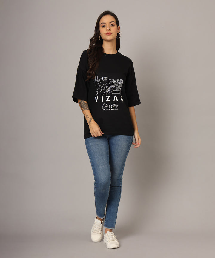 Vizag City Of Destiny Oversized T-Shirt for Women 