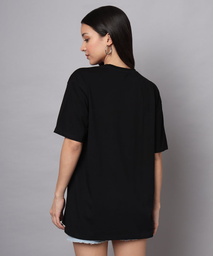 premium supima cotton t-shirt for women black round neck