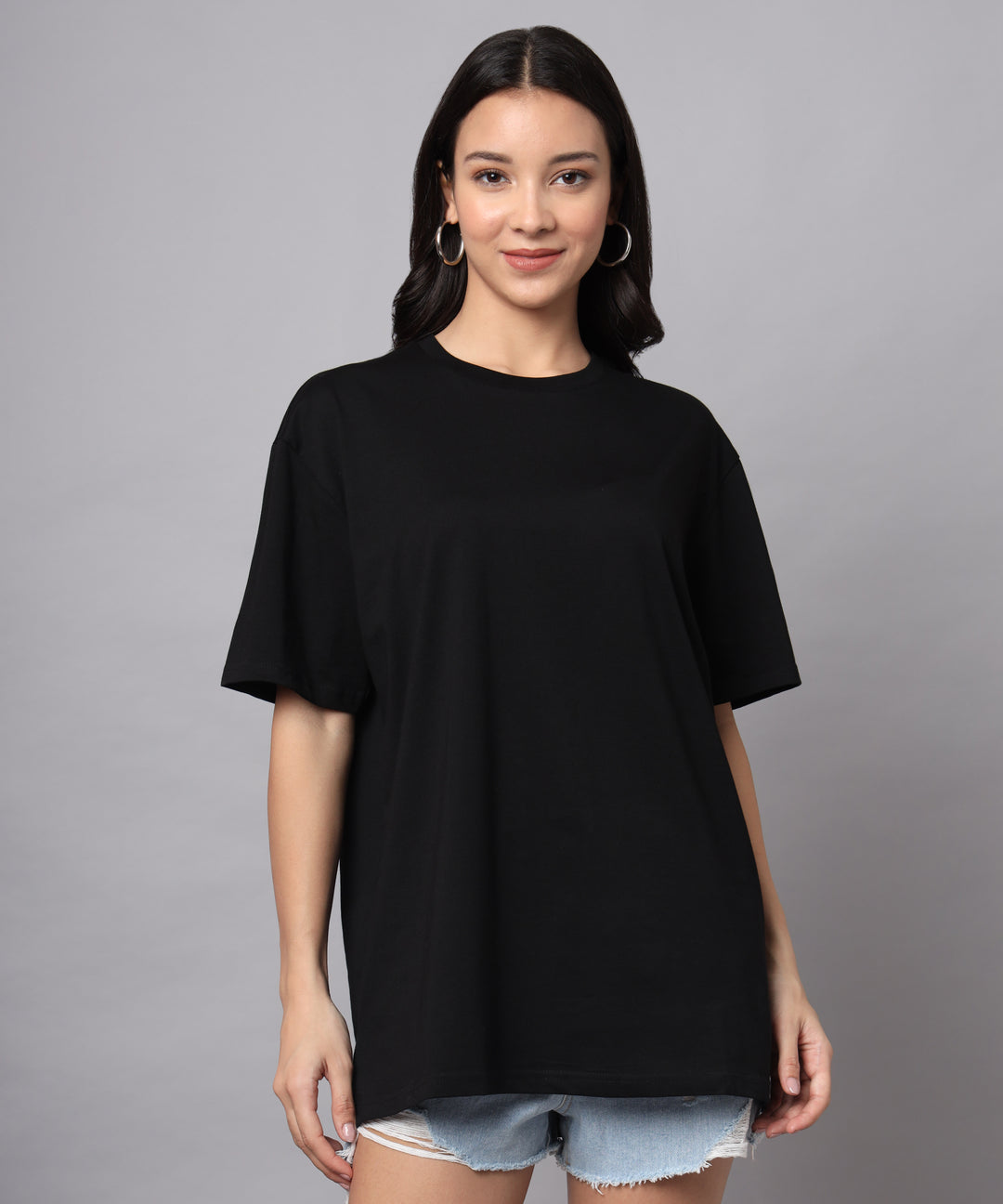 supima cotton t-shirt for women black