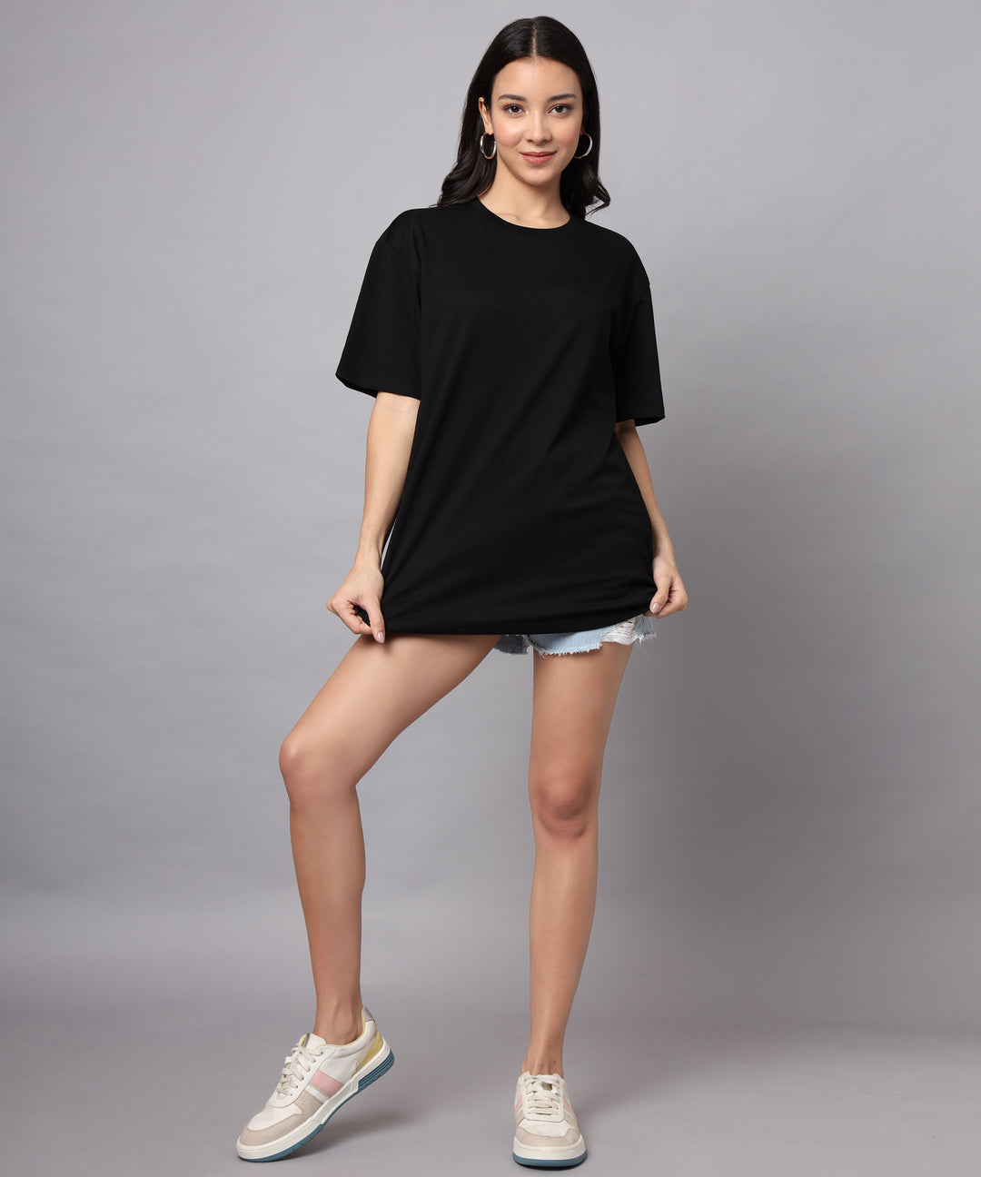 supima cotton t-shirt for women black 01