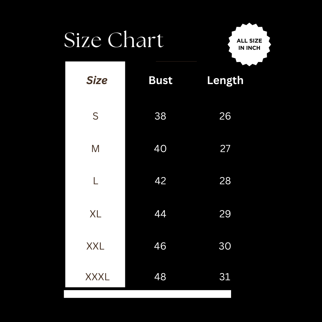 supima cotton t-shirt for women  size chart